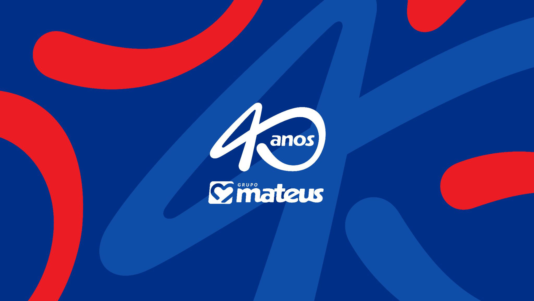 Marca final 40 anos empilhada